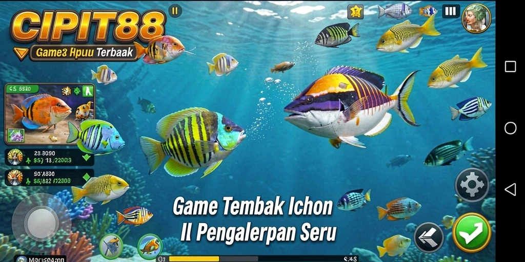 Tampilan gameplay seru Tembak Ikan di CIPIT88.