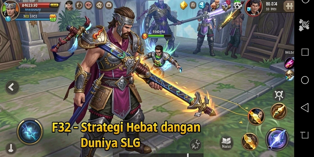 Tampilan gameplay menarik dalam dunia strategi SLG.