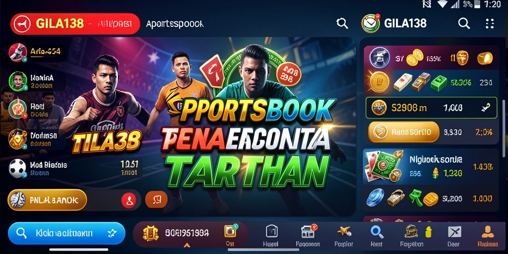 Screenshot GILA138 menampilkan berbagai pilihan taruhan olahraga.