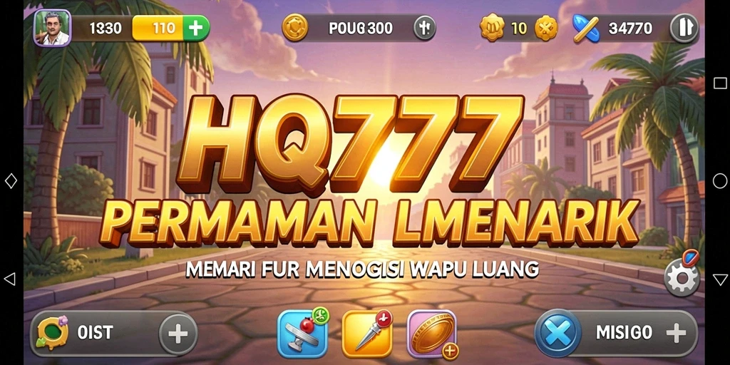 Tampilan screenshot utama HQ777 menampilkan gameplay Idle yang menarik.