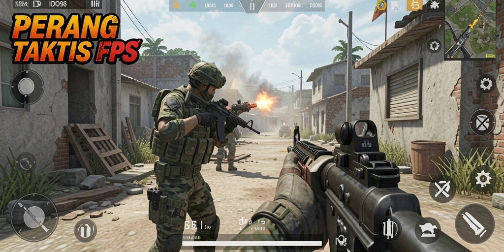 Gameplay intens dalam pertempuran FPS di ID098.