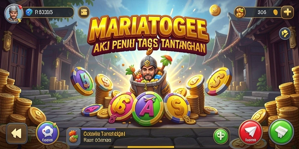 Tampilan gameplay MARIATOGEL yang mendebarkan dan penuh aksi.
