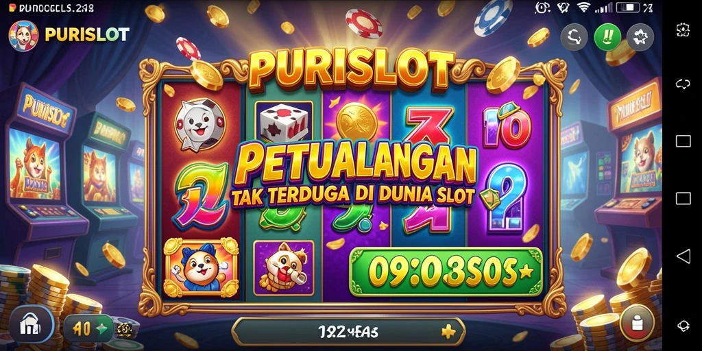 Screenshot gameplay PURISLOT yang menunjukkan aksi seru dalam petualangan slot.
