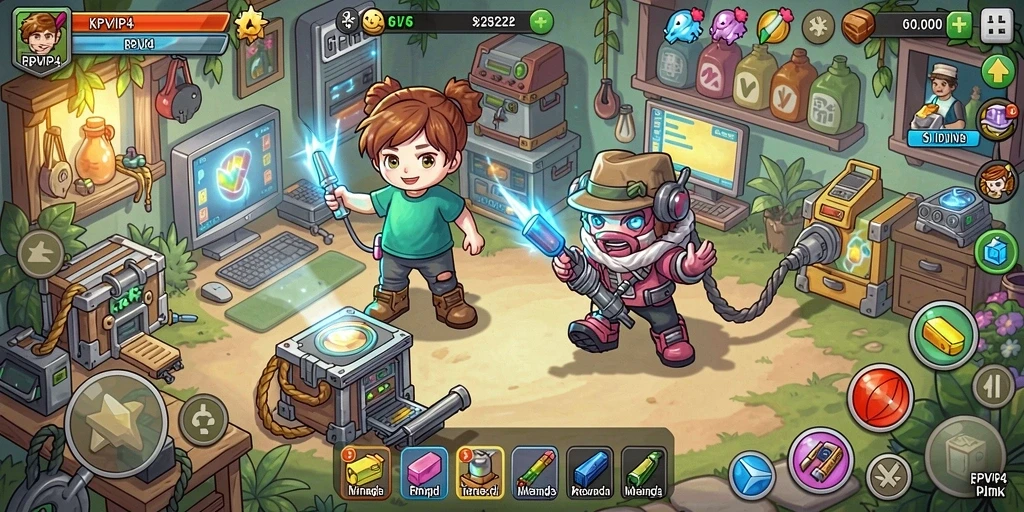 Screenshot utama RPVIP4 menunjukkan gameplay yang menarik dan interaktif.