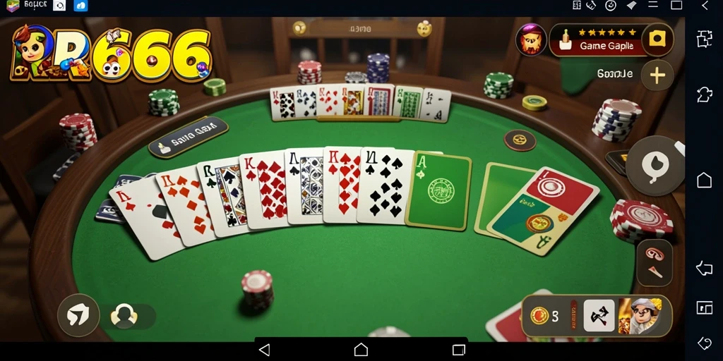 Gambar menampilkan gameplay Gaple yang seru di RR666.