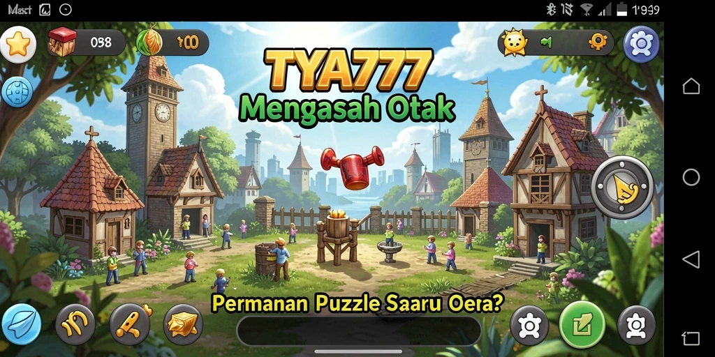 Screenshot gameplay TYA777 menampilkan tingkat keseruan puzzle.